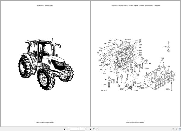 Kubota Tractor M9960DTHC EC Spare Parts Catalog EN FR (1)