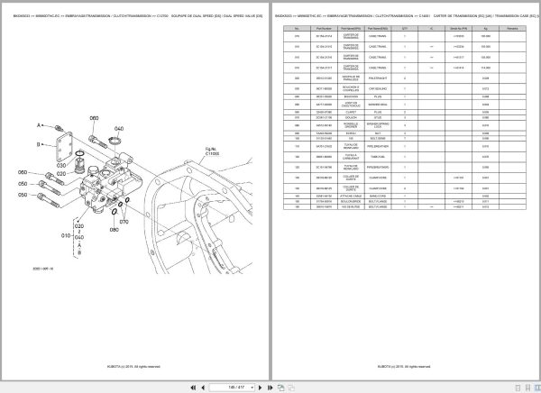 Kubota Tractor M9960DTHC EC Spare Parts Catalog EN FR (3)