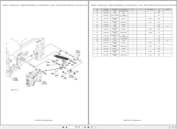 Kubota Tractor M9960DTHC NEC Spare Parts Catalog EN FR (3)