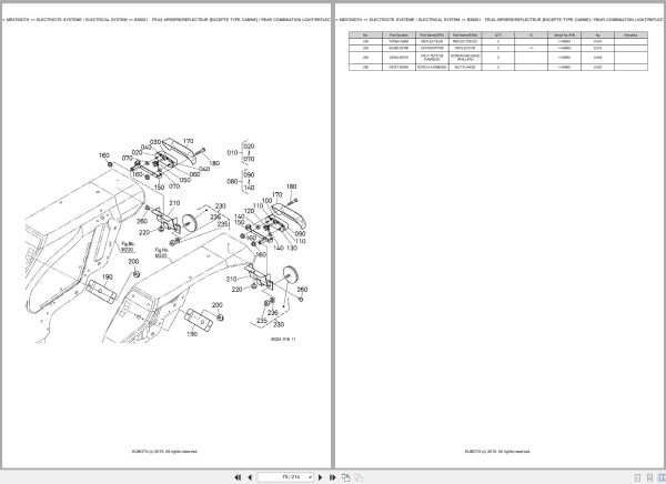Kubota Tractor ME5700DTH Spare Parts Catalog EN FR (3)
