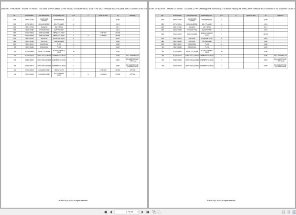 Kubota Tractor ME8200DTHC Spare Parts Catalog EN FR (2)