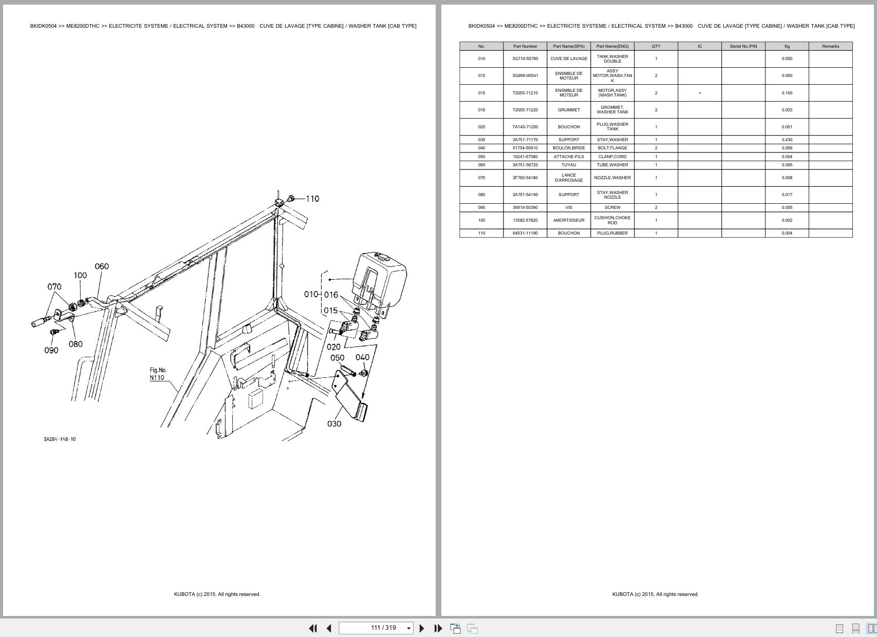 Kubota Tractor ME8200DTHC Spare Parts Catalog EN FR (3)