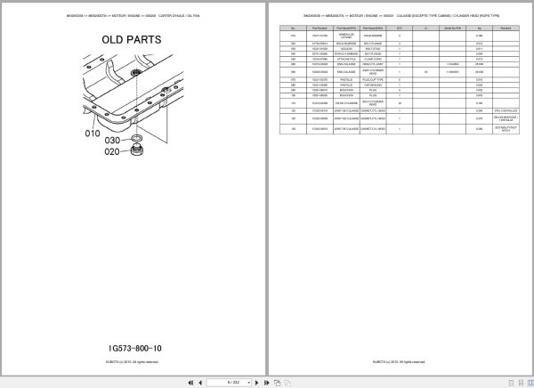 Kubota Tractor ME8200DTN Spare Parts Catalog EN FR (2)