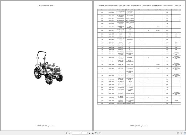 Kubota Tractor ST ALPHA 35 Spare Parts Catalog EN FR (1)