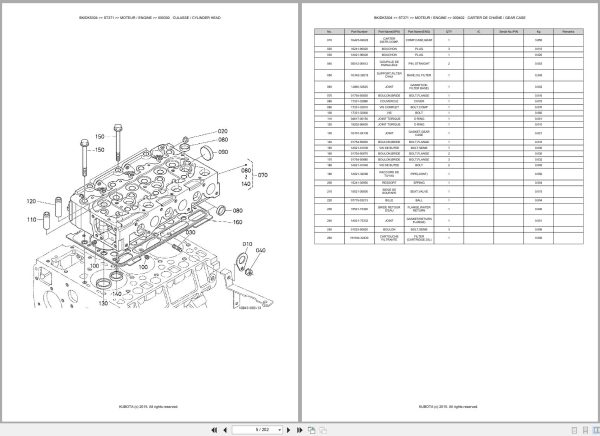 Kubota Tractor ST371 Spare Parts Catalog EN FR (2)