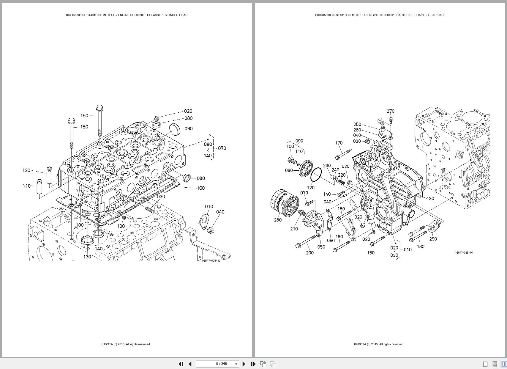 Kubota Tractor ST401C Spare Parts Catalog EN FR (2)