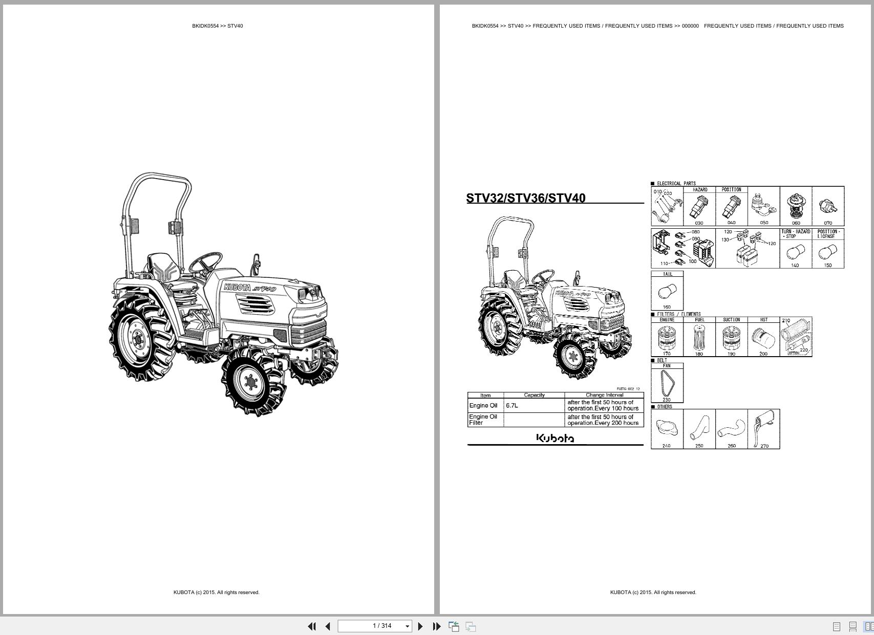 Kubota Tractor STV40 Spare Parts Catalog EN FR (1)