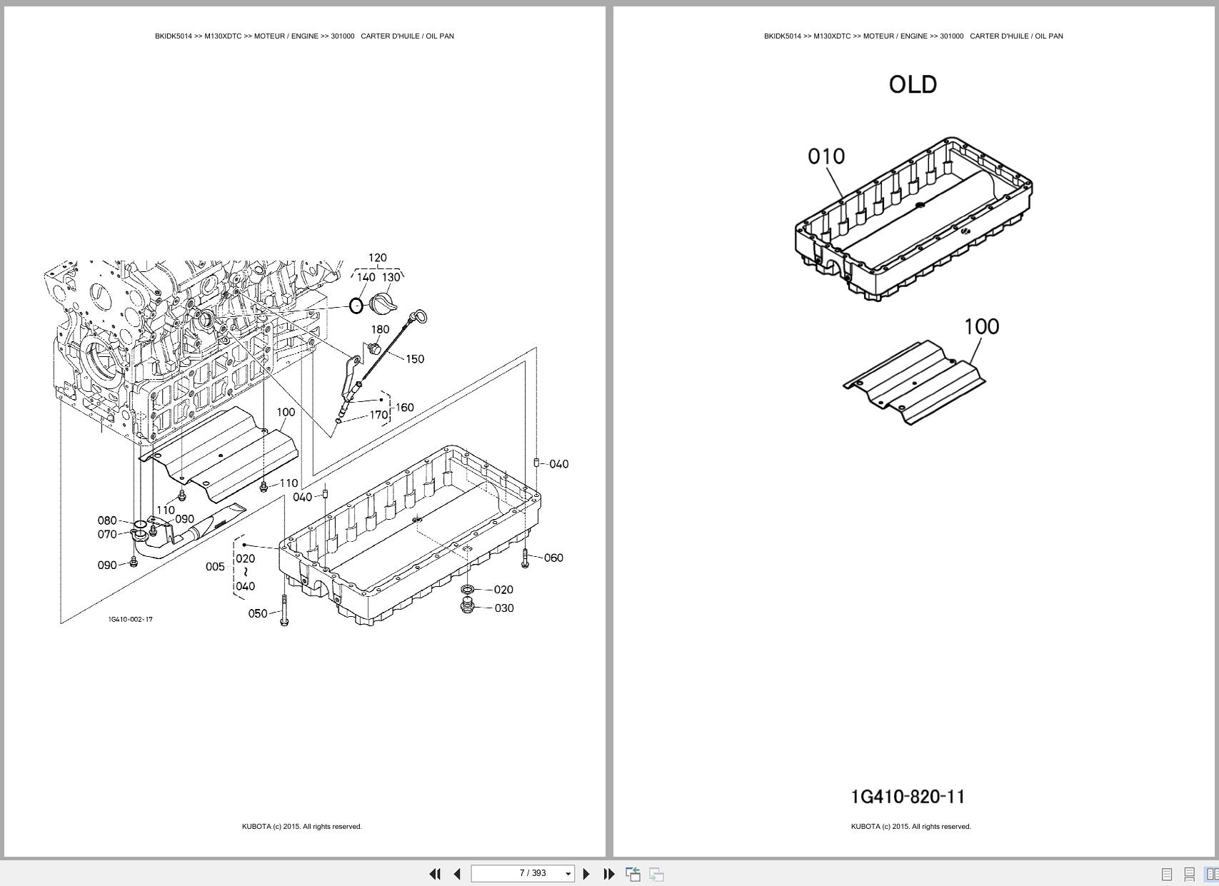 Kubota Utility Tractors M130XDTC Spare Parts Catalog EN FR (2)