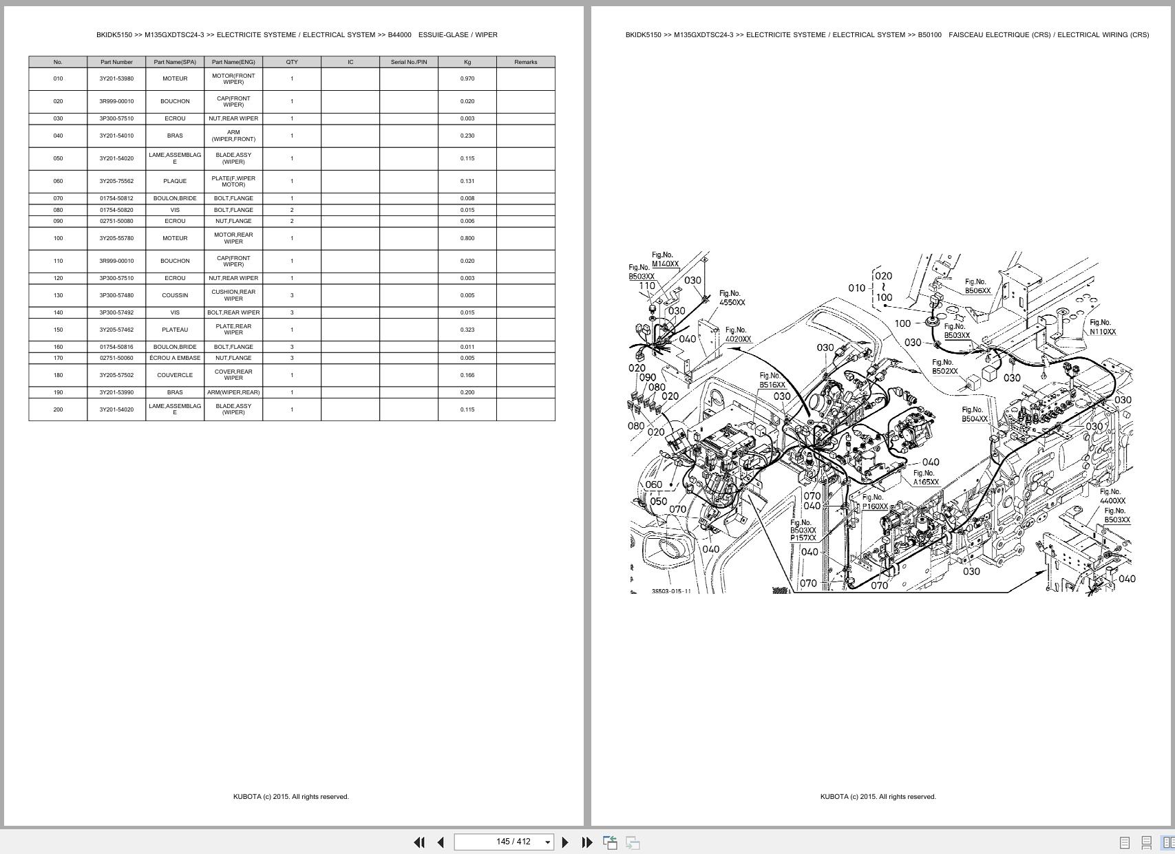 Kubota Utility Tractors M135GXDTSC24 3 Spare Parts Catalog EN FR (3)