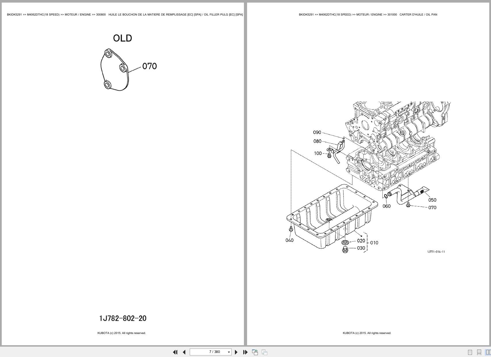 Kubota Utility Tractors M4062DTHC 18 Speed Spare Parts Catalog EN FR (2)