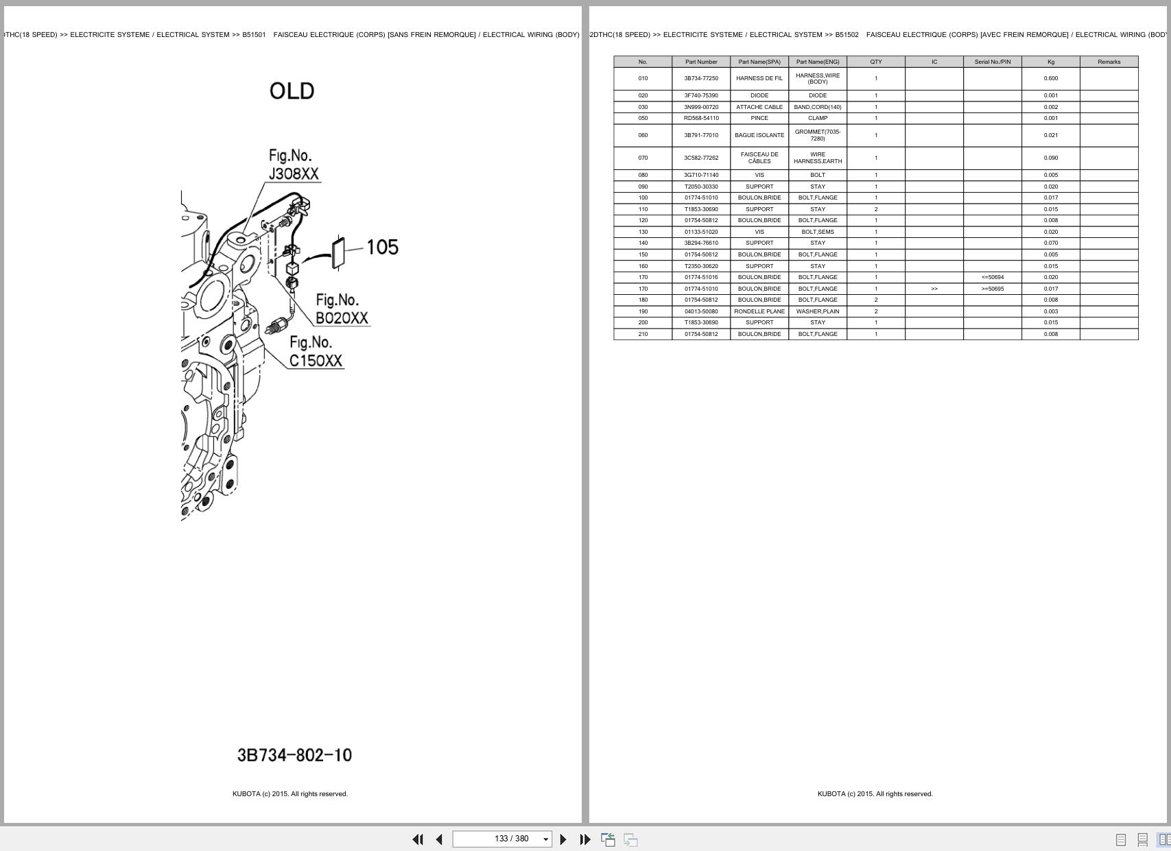 Kubota Utility Tractors M4062DTHC 18 Speed Spare Parts Catalog EN FR (3)