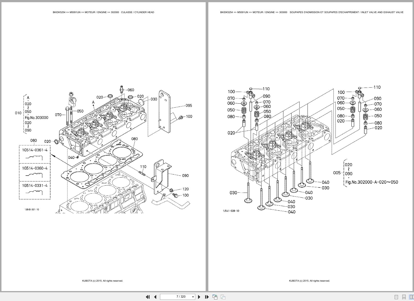 Kubota Utility Tractors M5091UN Spare Parts Catalog EN FR (2)