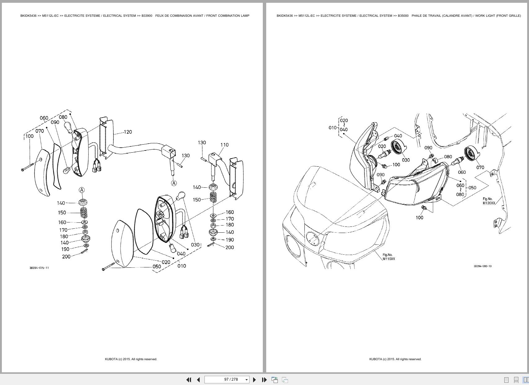 Kubota Utility Tractors M5112L EC Spare Parts Catalog EN FR (3)