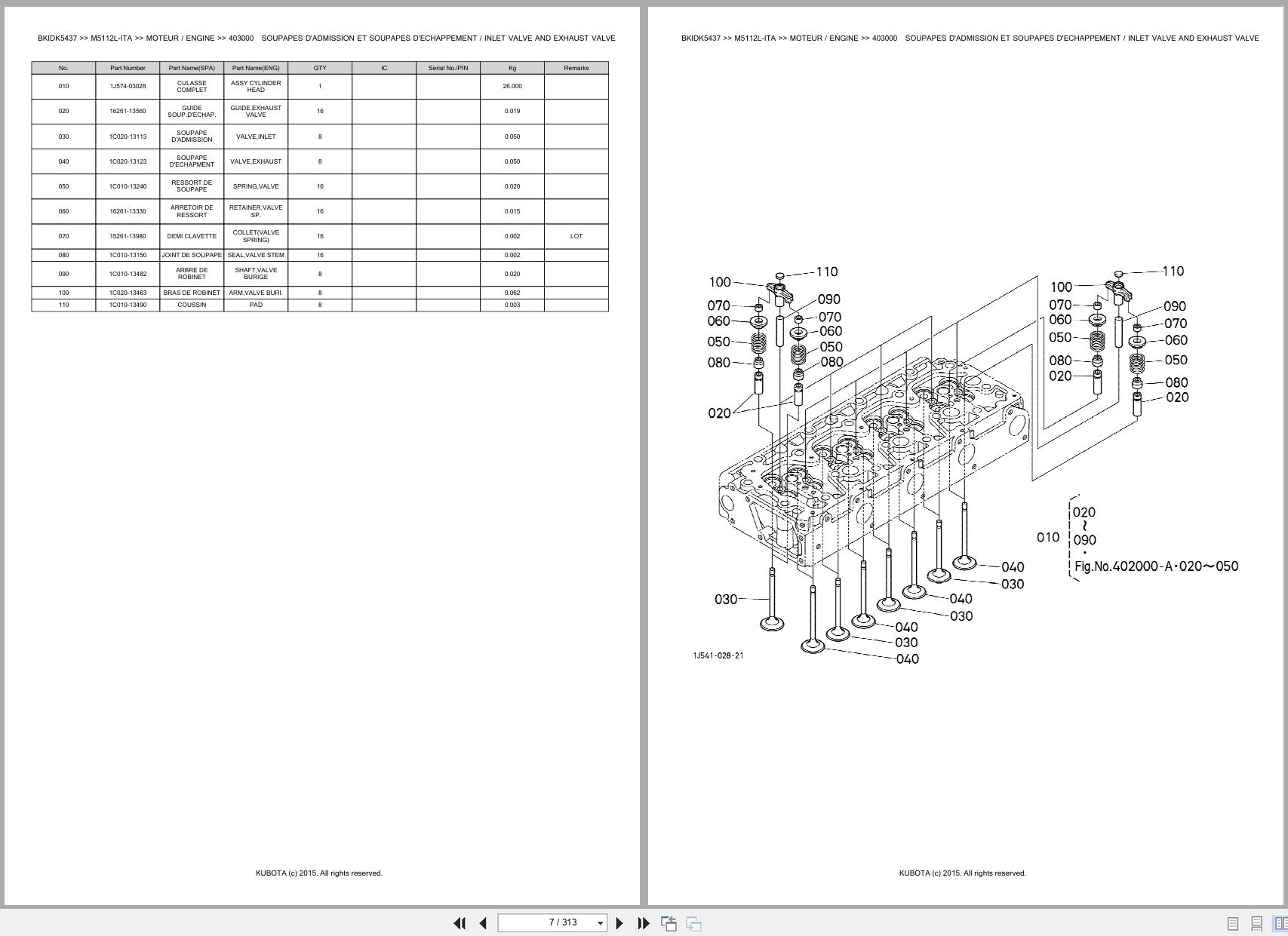 Kubota Utility Tractors M5112L ITA Spare Parts Catalog EN FR (2)