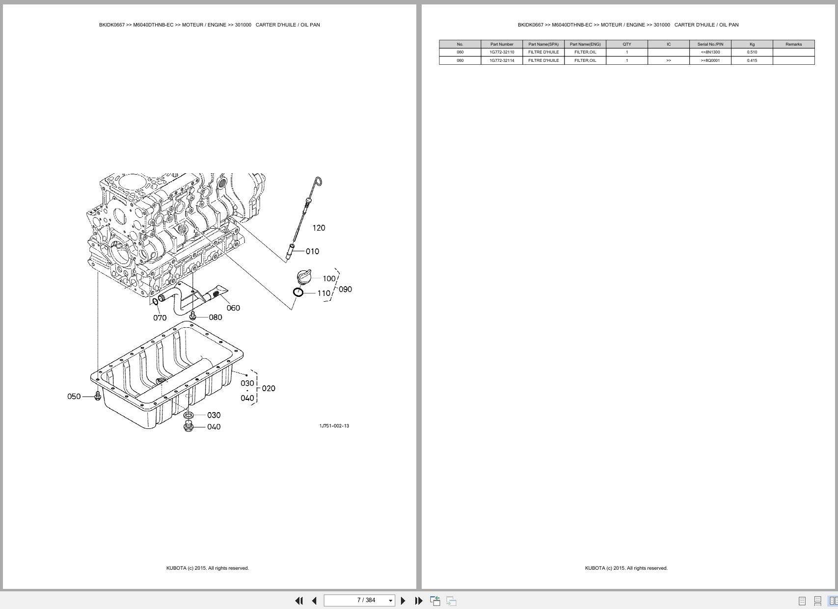Kubota Utility Tractors M6040DTHNB EC Spare Parts Catalog EN FR (2)