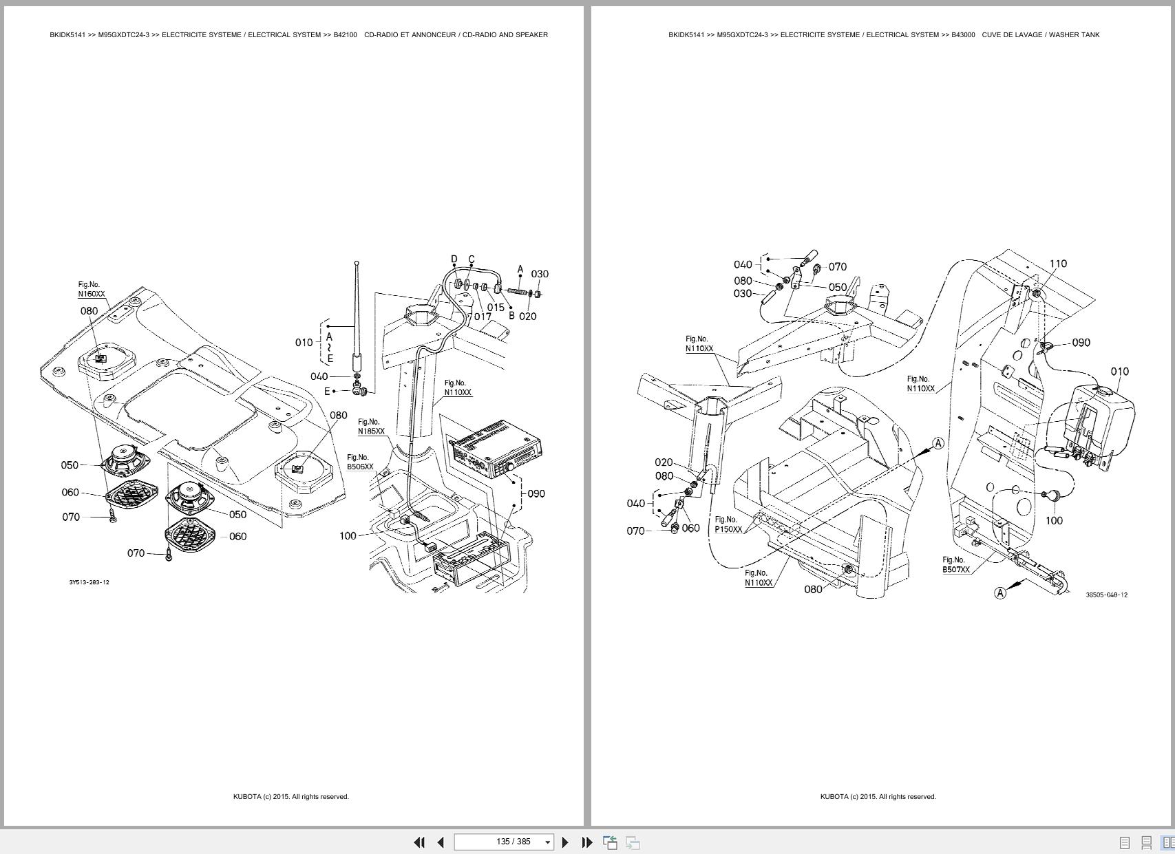 Kubota Utility Tractors M95GXDTC24 3 Spare Parts Catalog EN FR (3)