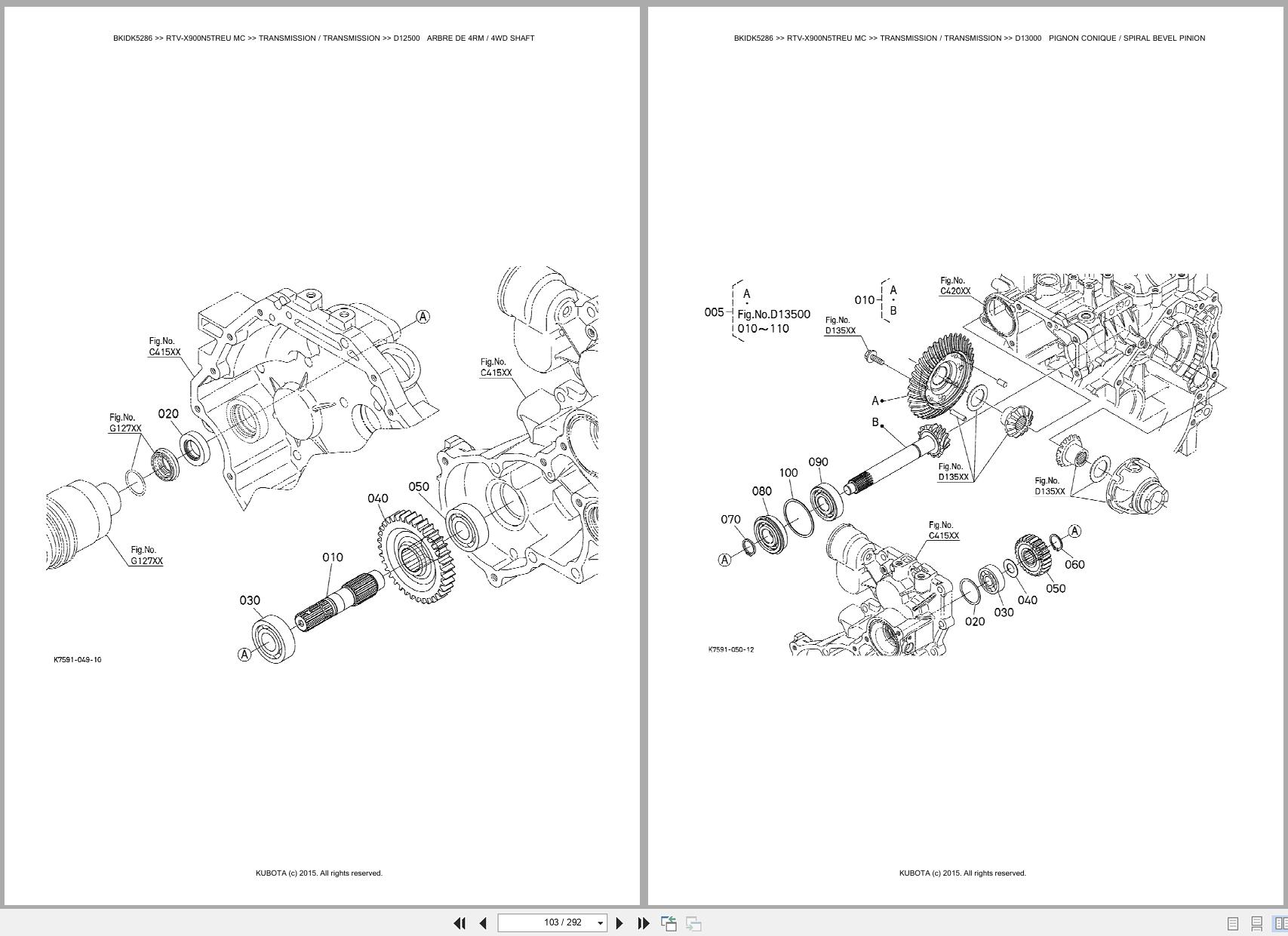 Kubota Utility Vehicle RTV X900N5TREU MC Spare Parts Catalog EN FR (3)