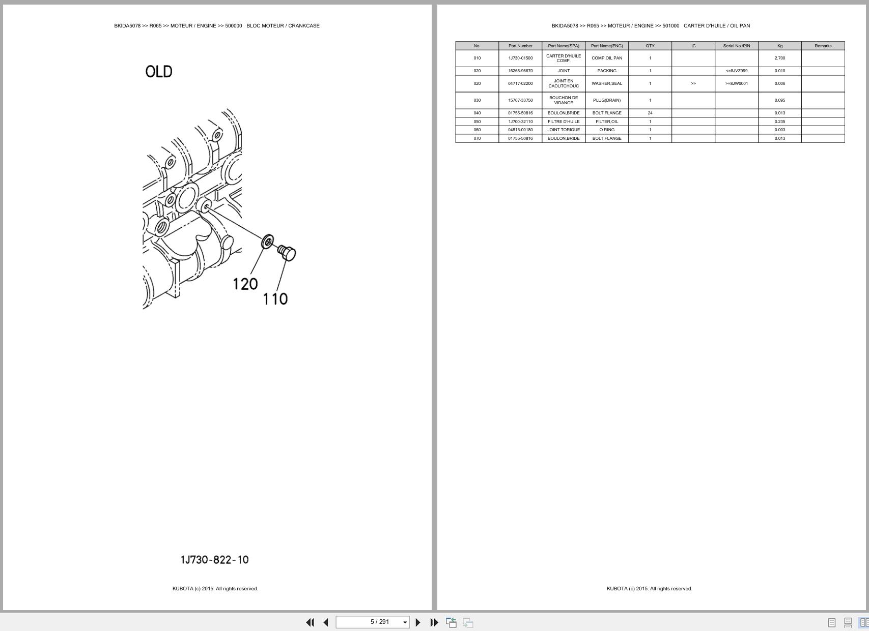 Kubota Wheel Loader R065 Spare Parts Catalog EN FR (2)