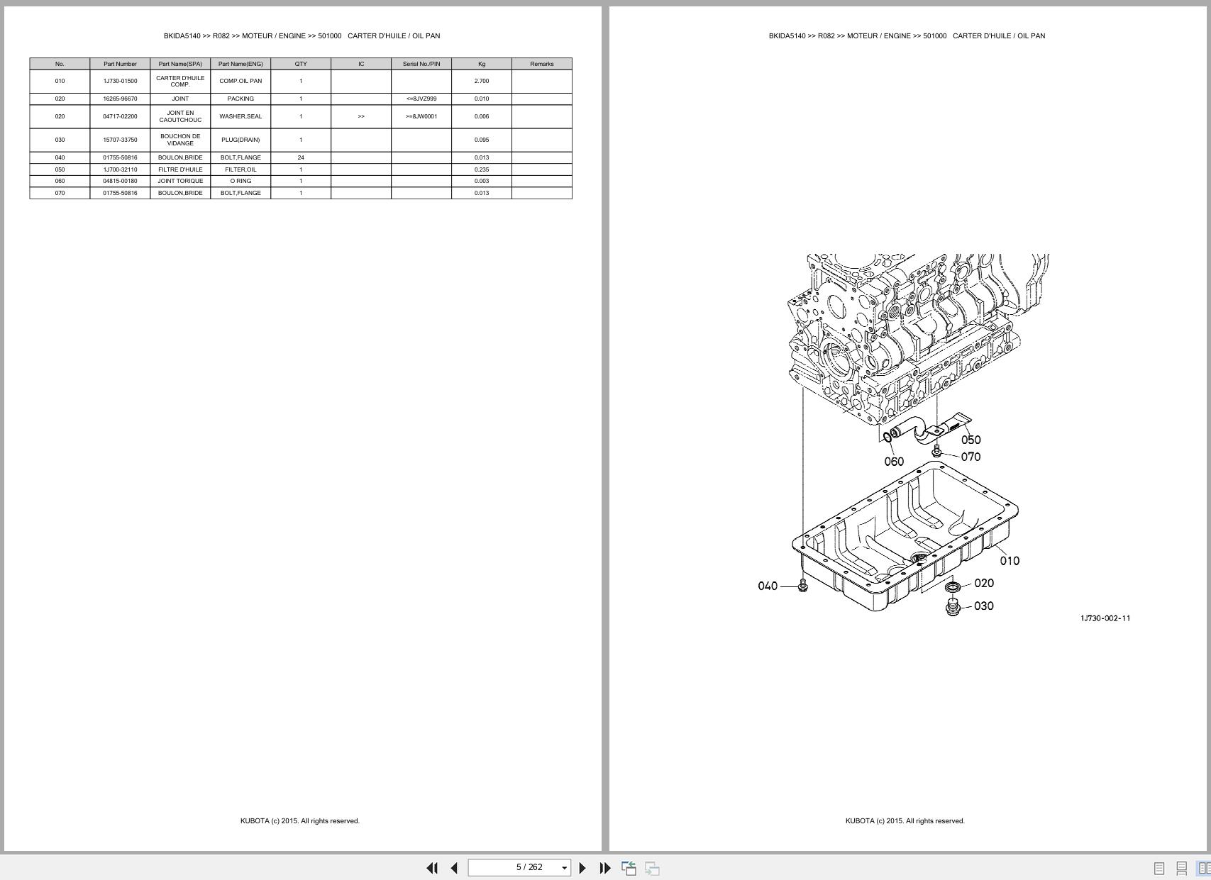 Kubota Wheel Loader R082 Spare Parts Catalog EN FR (2)