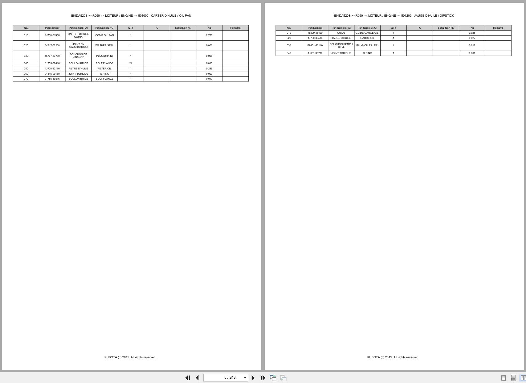 Kubota Wheel Loader R090 Spare Parts Catalog EN FR (2)