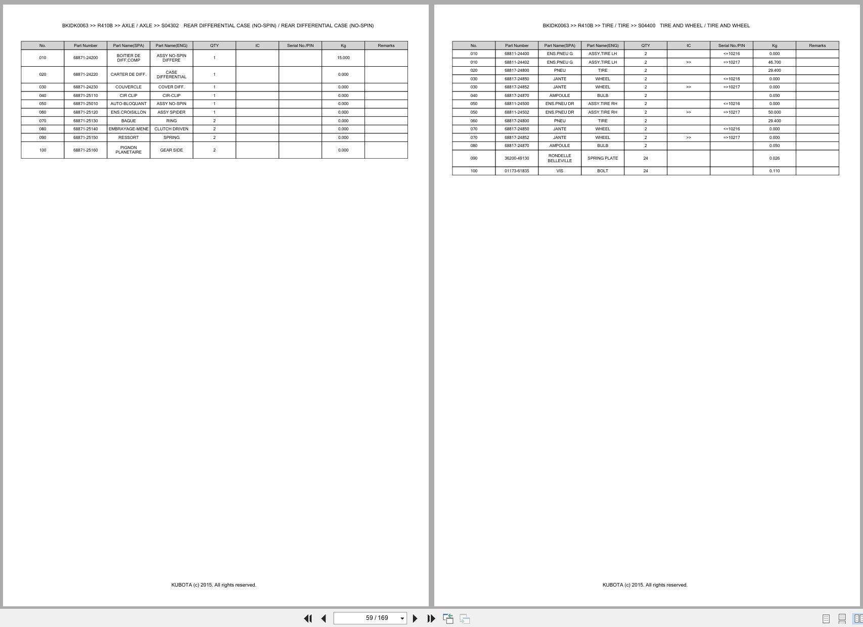 Kubota Wheel Loader R410B Spare Parts Catalog EN FR (3)