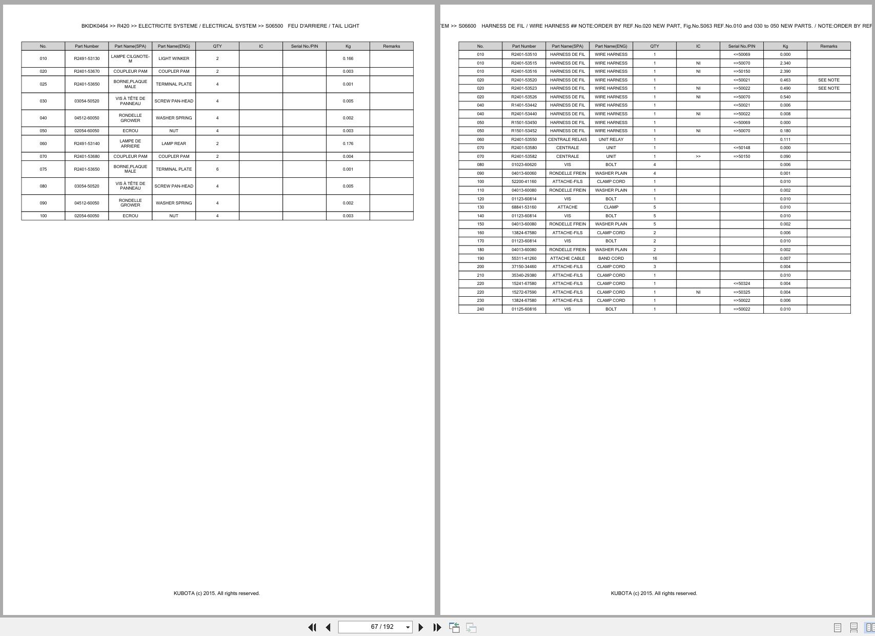Kubota Wheel Loader R420 Spare Parts Catalog EN FR (3)