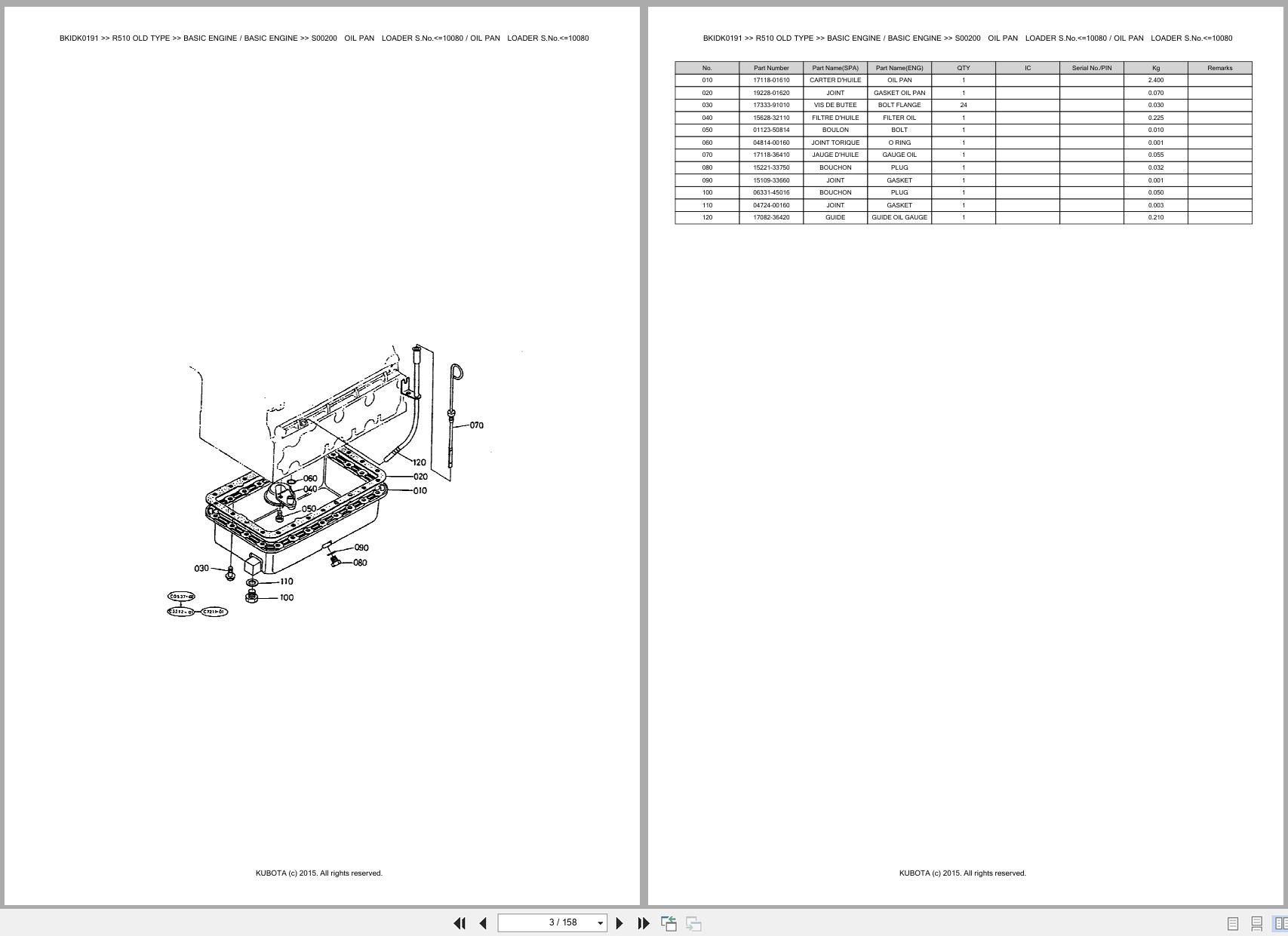 Kubota Wheel Loader R510 Old Type Spare Parts Catalog EN FR (2)