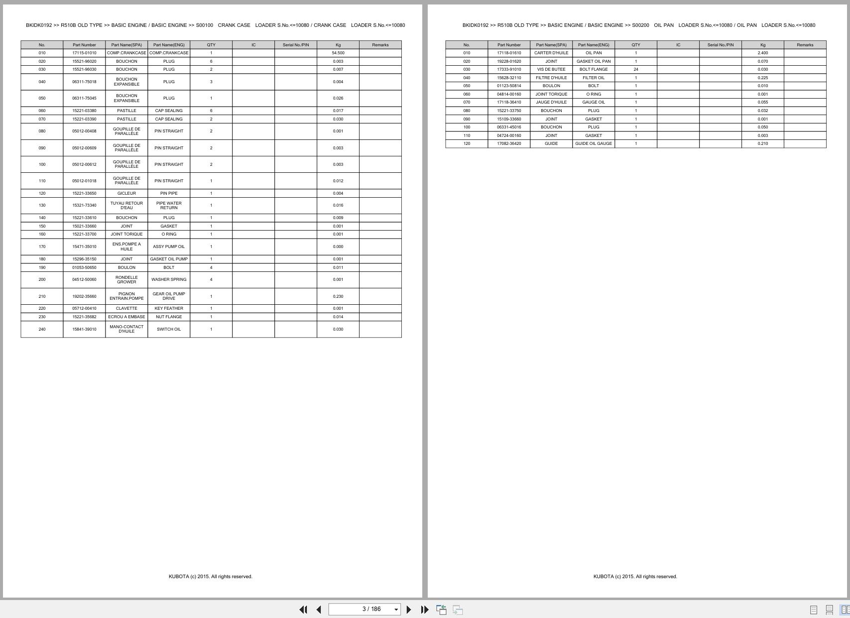 Kubota Wheel Loader R510B Old Type Spare Parts Catalog EN FR (2)