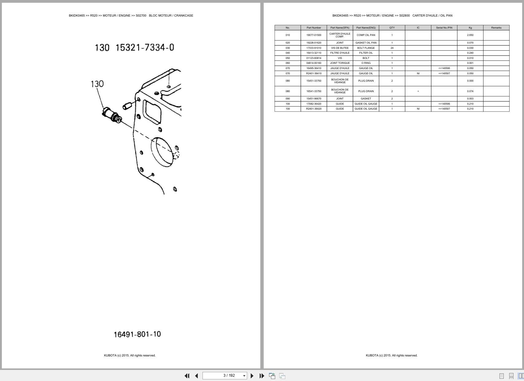 Kubota Wheel Loader R520 Spare Parts Catalog EN FR (2)