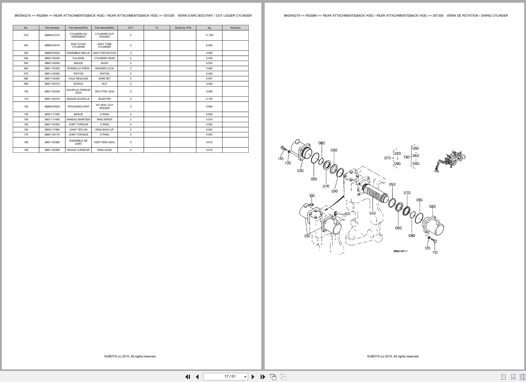 Kubota Wheel Loader R520BH Spare Parts Catalog EN FR (3)