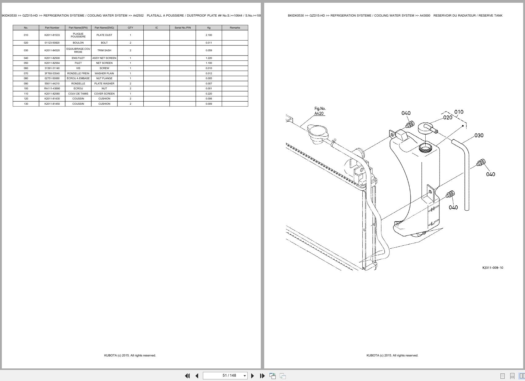 Kubota Zero Turn Mower GZD15 HD Spare Parts Catalog EN FR (3)