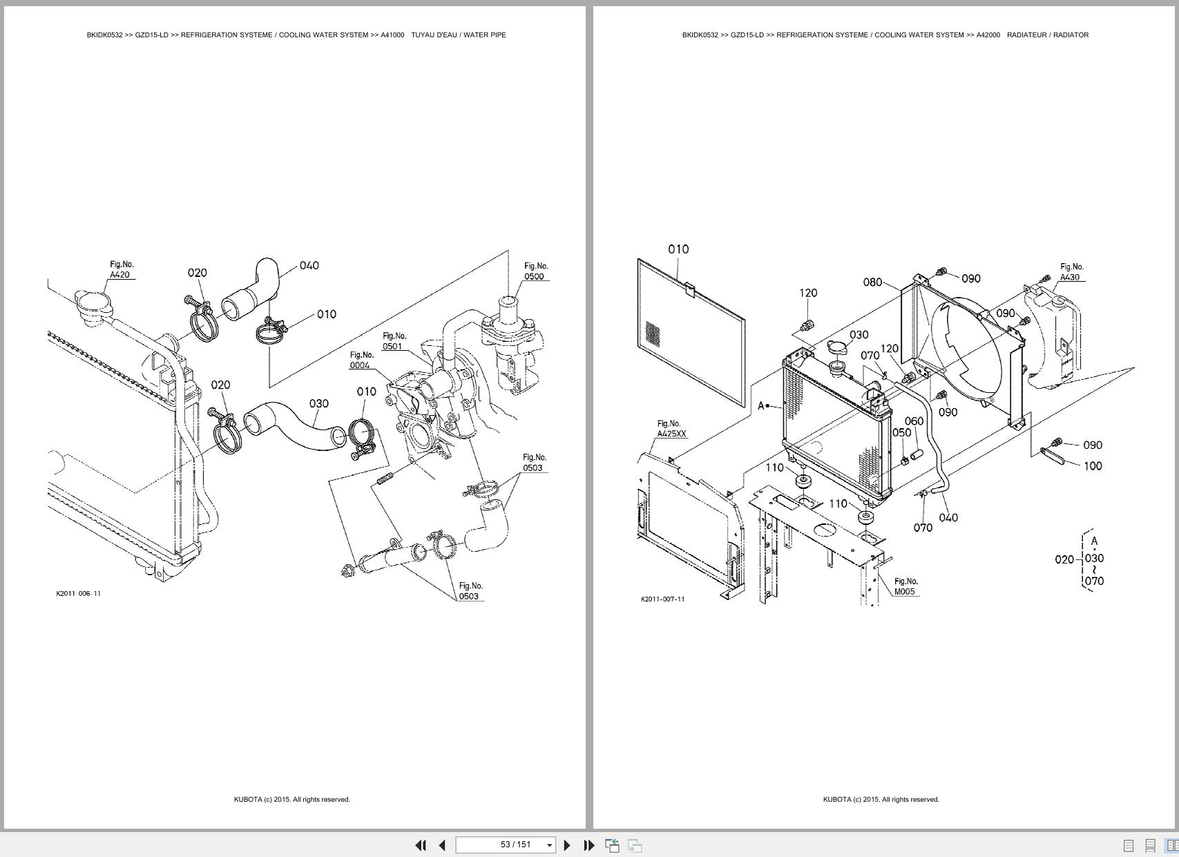 Kubota Zero Turn Mower GZD15 LD Spare Parts Catalog EN FR (3)