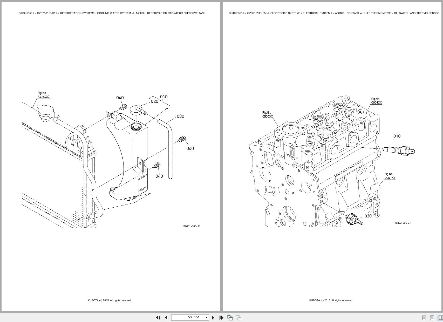 Kubota Zero Turn Mower GZD21 2HD S5 Spare Parts Catalog EN FR (3)