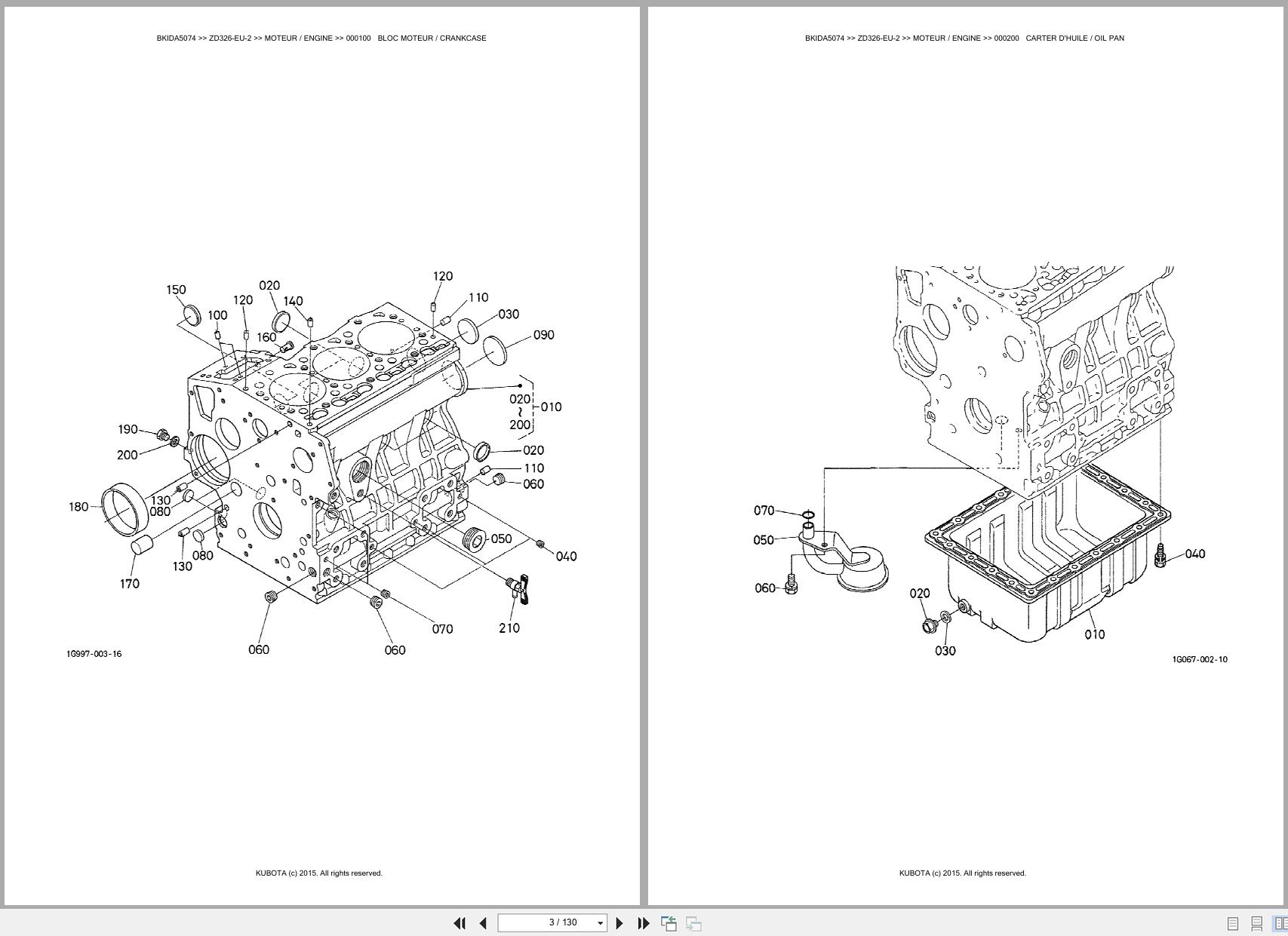Kubota Zero Turn Mower ZD326 EU 2 Spare Parts Catalog EN FR (2)