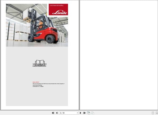 Linde Forklift E1252 01 E20 To E35L Hydraulic Diagram 12528013601 2021 (1)
