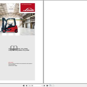 Linde Forklift E1276 01 E25 to E35SH Electrical Hydraulic Diagrams 12768013601 2021 (1)