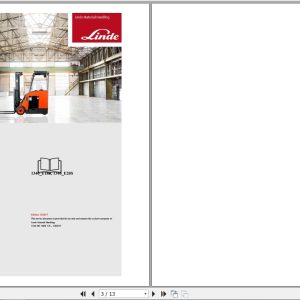 Linde Forklift E1346 01 E18S E20S Electrical Hydraulic Diagrams 13468013600 2017 (1)