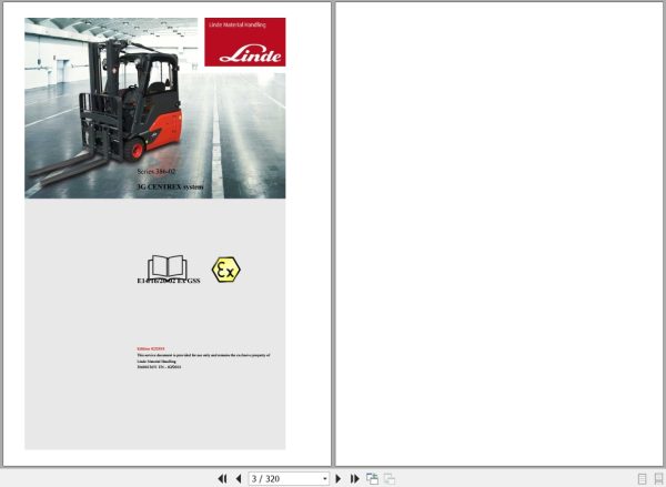 Linde Forklift E386 02 E14Ex Gss To E20Ex Gss Electrical Hydraulic Diagrams 3868013651 2018 (1)