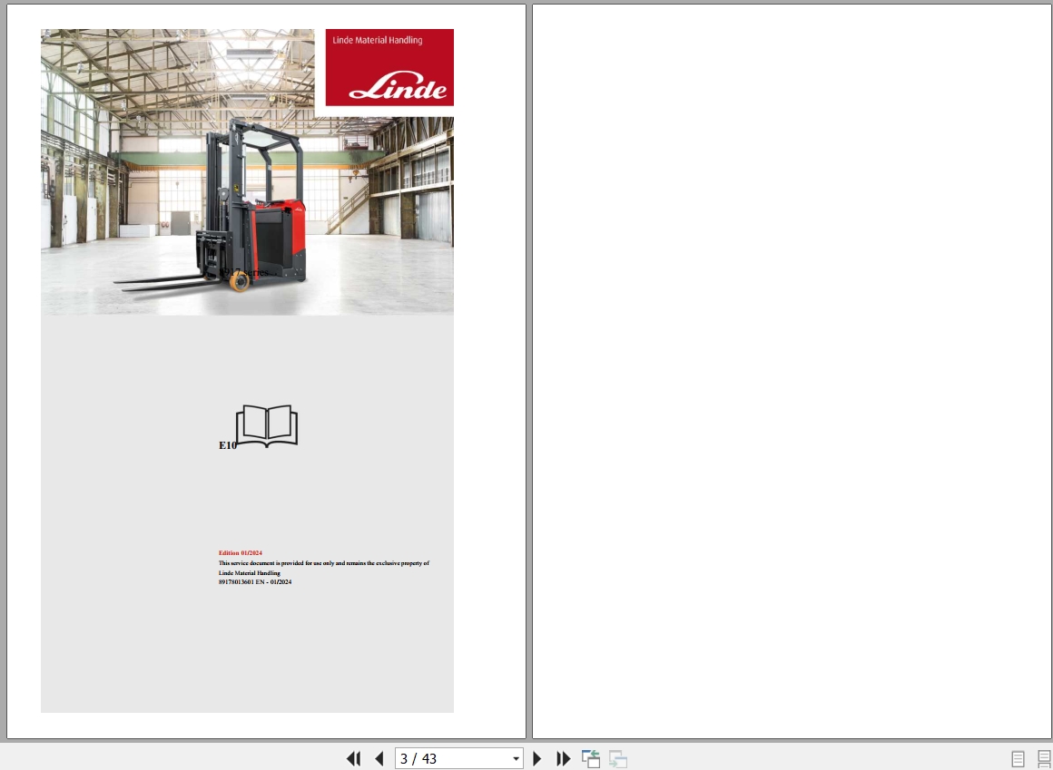 Linde Forklift E8917 01 E10 Electrical Hydraulic Diagrams 89178013601 2024 (1)