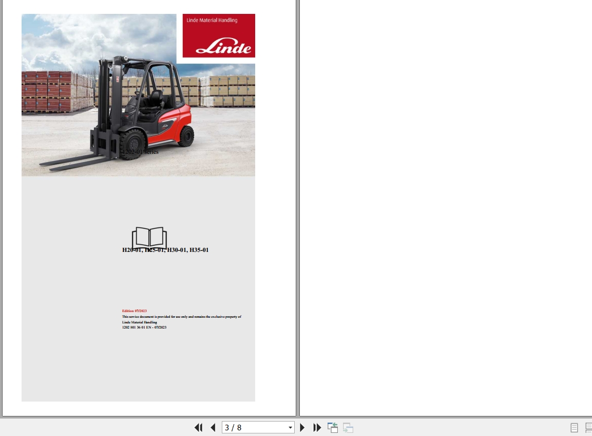 Linde Forklift H1202 01 H20 to H35T Hydraulic Diagrams 12028013601 2023 (1)