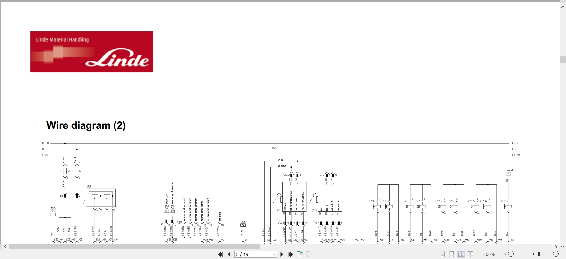 Linde Forklift H1220 01 H25D to H35T Electrical Hydraulic Diagrams 12208013601 2024 (2)
