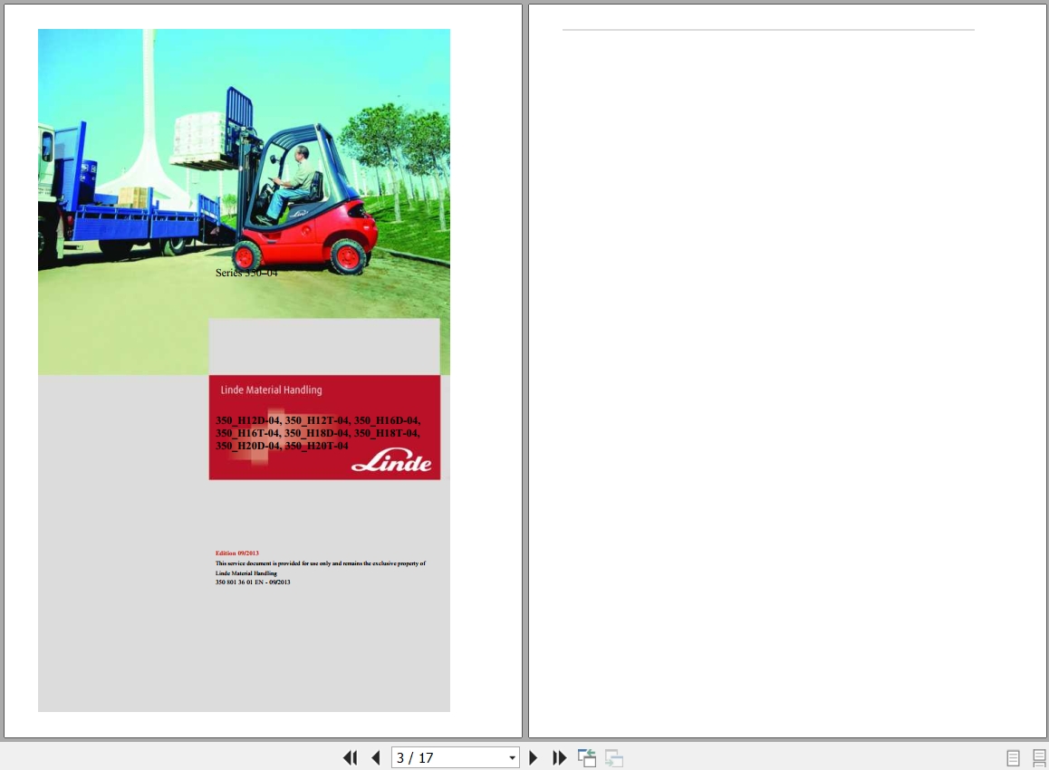 Linde Forklift H350 04 H12D to H20T Electrical Hydraulic Diagrams 350801301 2013 (1)