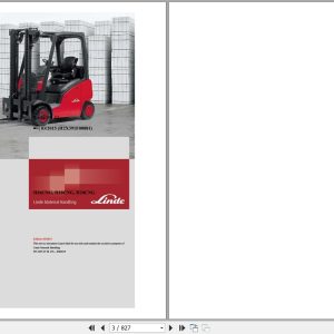 Linde Forklift H391 01 H14D to H20T Electrical Hydraulic Diagrams 391807601 2015 (1)