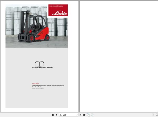 Linde Forklift H393 02 H25D H25T H30D H30T H35D H35T Electrical Hydraulic Diagrams 393801301 2019 (1)