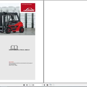 Linde Forklift H396 03 H50D to H80T Electrical Diagrams 3968013701 2021 (1)