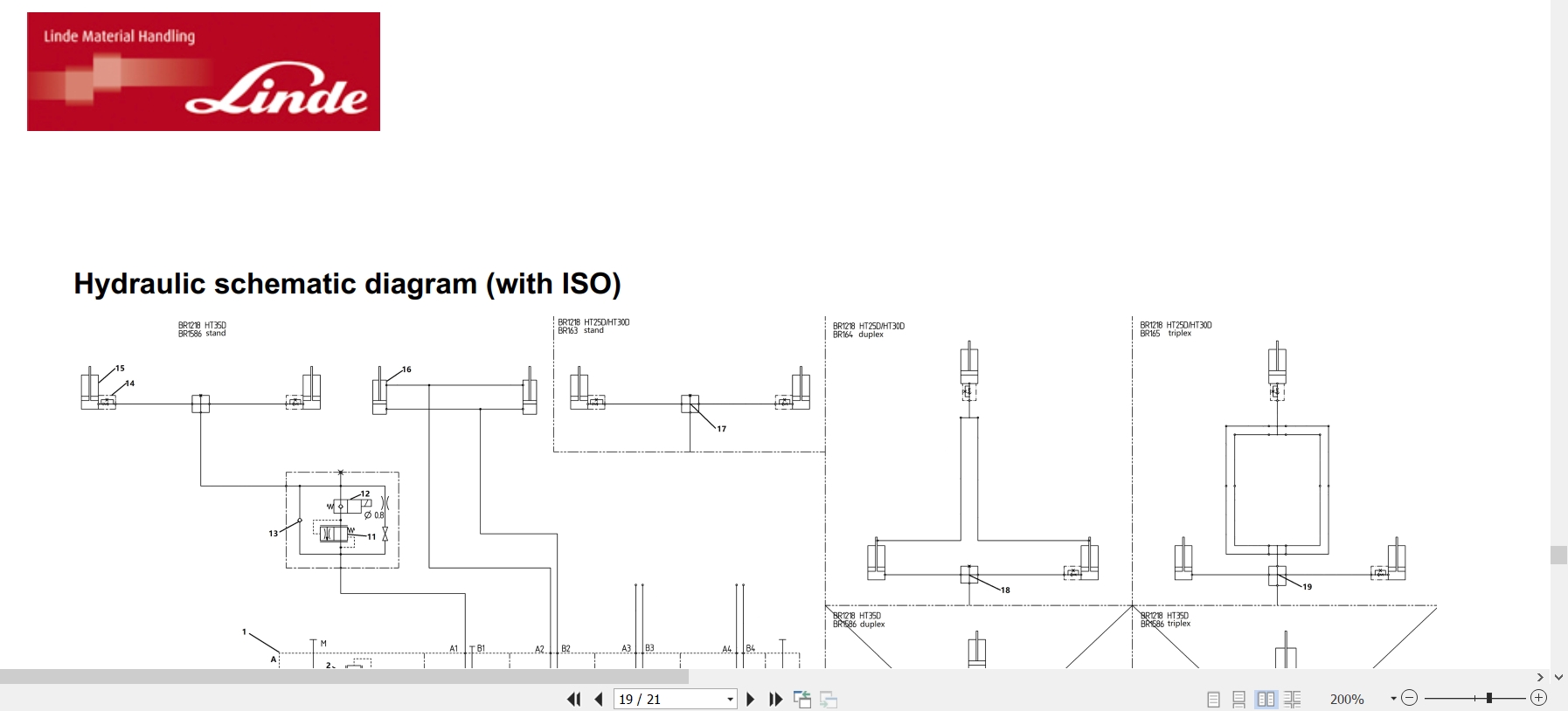 Linde Forklift HT1218 01 HT25D HT30D HT35D Electrical Hydraulic Diagrams 12188013611 2021 (3)