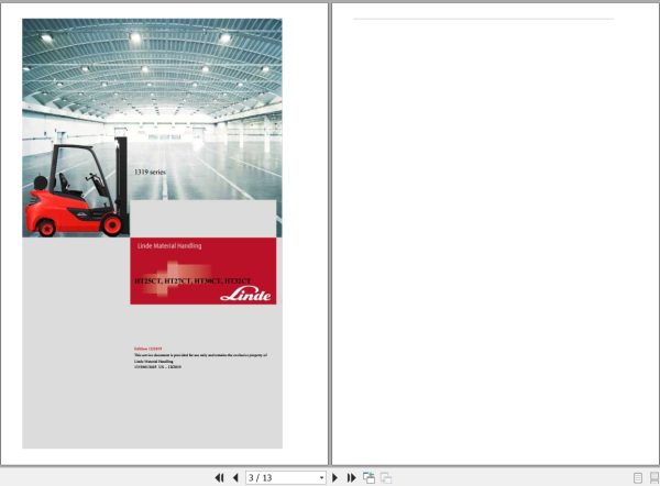 Linde Forklift Ht1319 01 Ht25Ct To Ht32Ct Electrical Hydraulic Diagrams 13198013605 2019 (1)