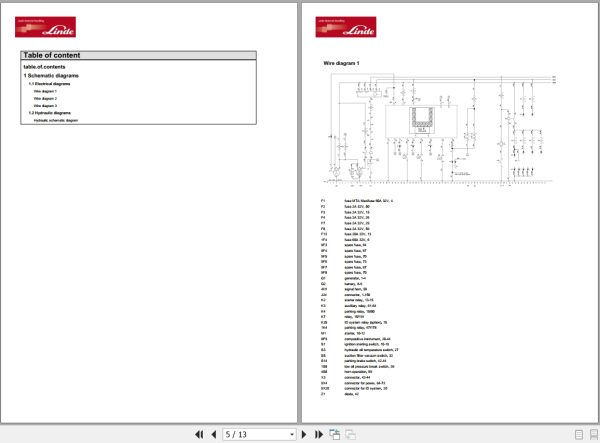 Linde Forklift Ht1319 01 Ht25Ct To Ht32Ct Electrical Hydraulic Diagrams 13198013605 2019 (2)