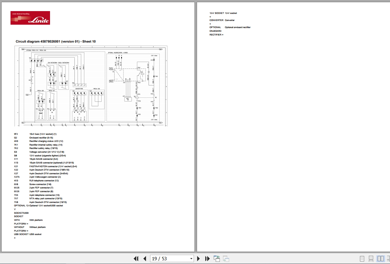 Linde Forklift N4590 01 N20CL N20CLX Electrical Hydraulic Diagrams 45878026009 2021 (2)