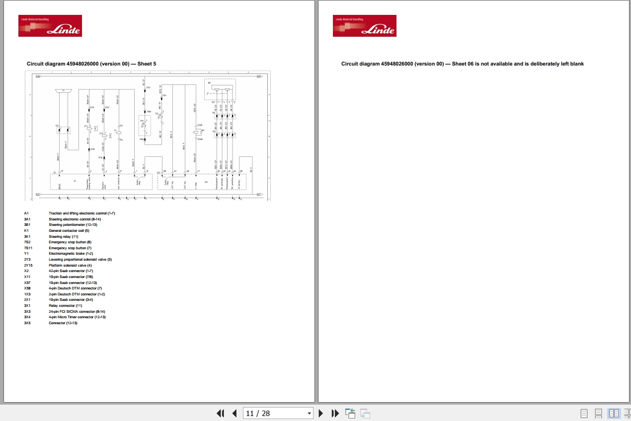 Linde Forklift V4594 01 V08 01 V08 02 Electrical Hydraulic Diagrams 45878026019 2020 (2)